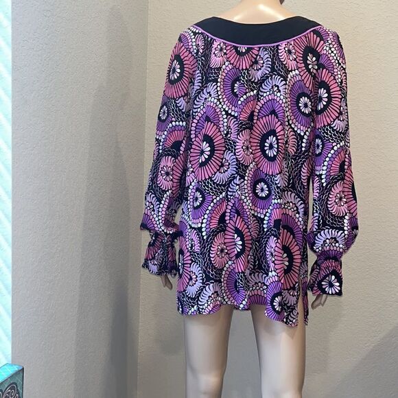 Vintage Bob Mackie Wearable Art tunic , 100% silk. - Picture 3 of 5